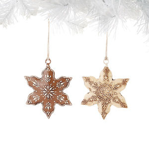 Metal Snowflake Sugar Cookie Ornaments NEW